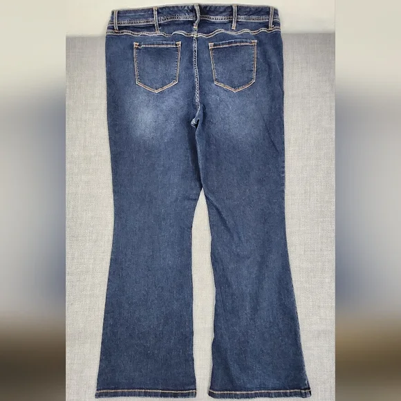 Torrid Luxe Slim Boot Dark Wash Stretch Denim Jeans. 24 Tall - Picture 4 of 12